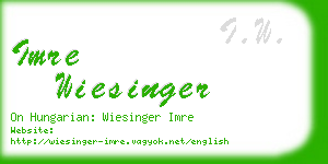 imre wiesinger business card